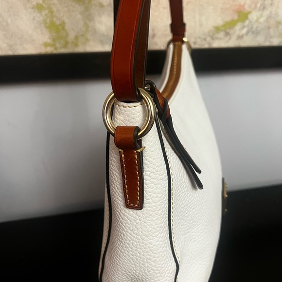 Dooney & Bourke White Pebble Leather Shoulder Bag - Picture 6 of 11